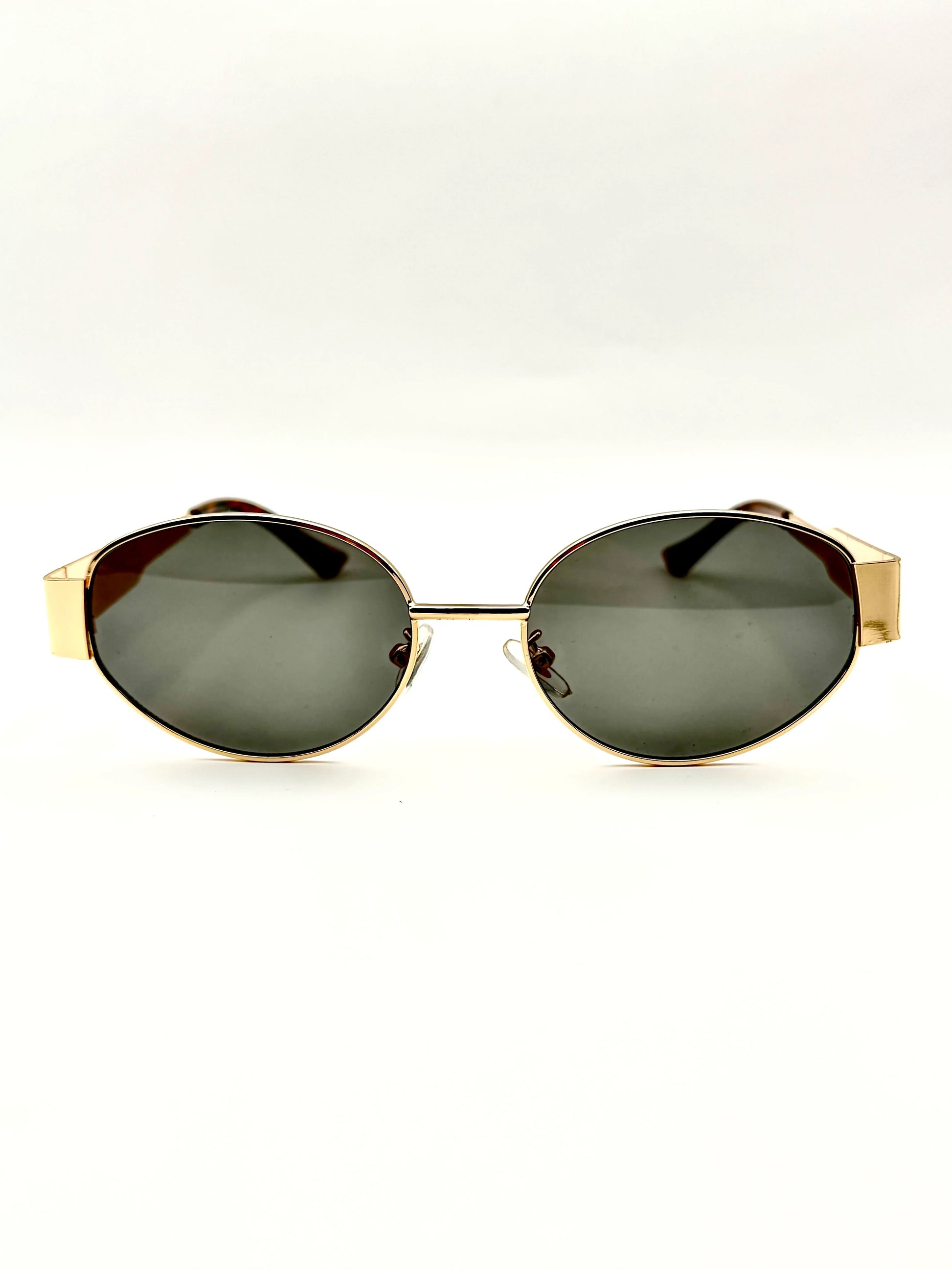Ochelari de soare unisex Gold Retro Vision UV400 - Blingz