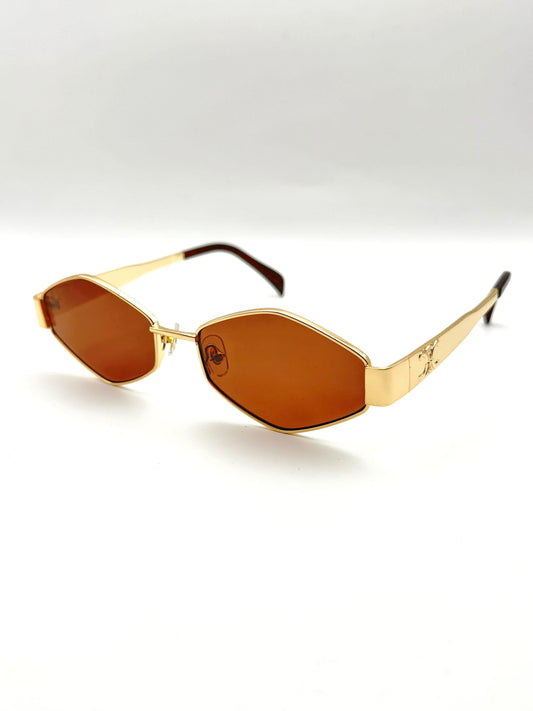 Ochelari de soare unisex Golden Flame UV400 - Blingz