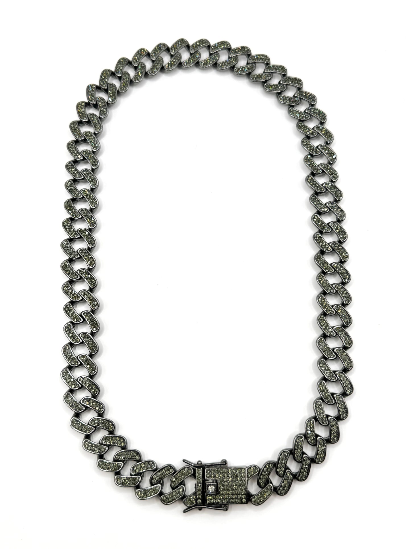 Colier Cuban din inox gri, 50 cm, lățime 1,5 cm