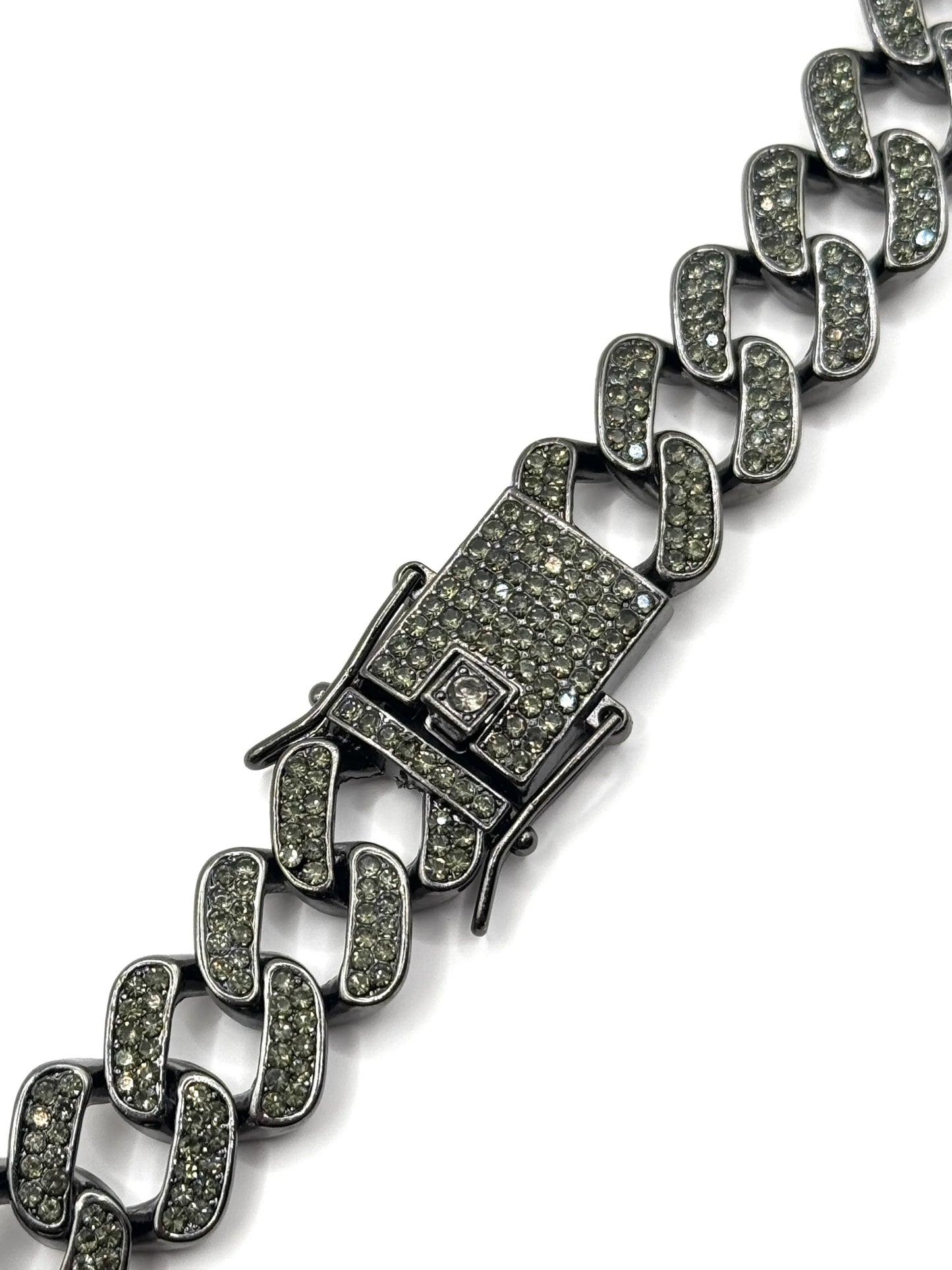 Colier Cuban din inox gri, 50 cm, lățime 1,5 cm