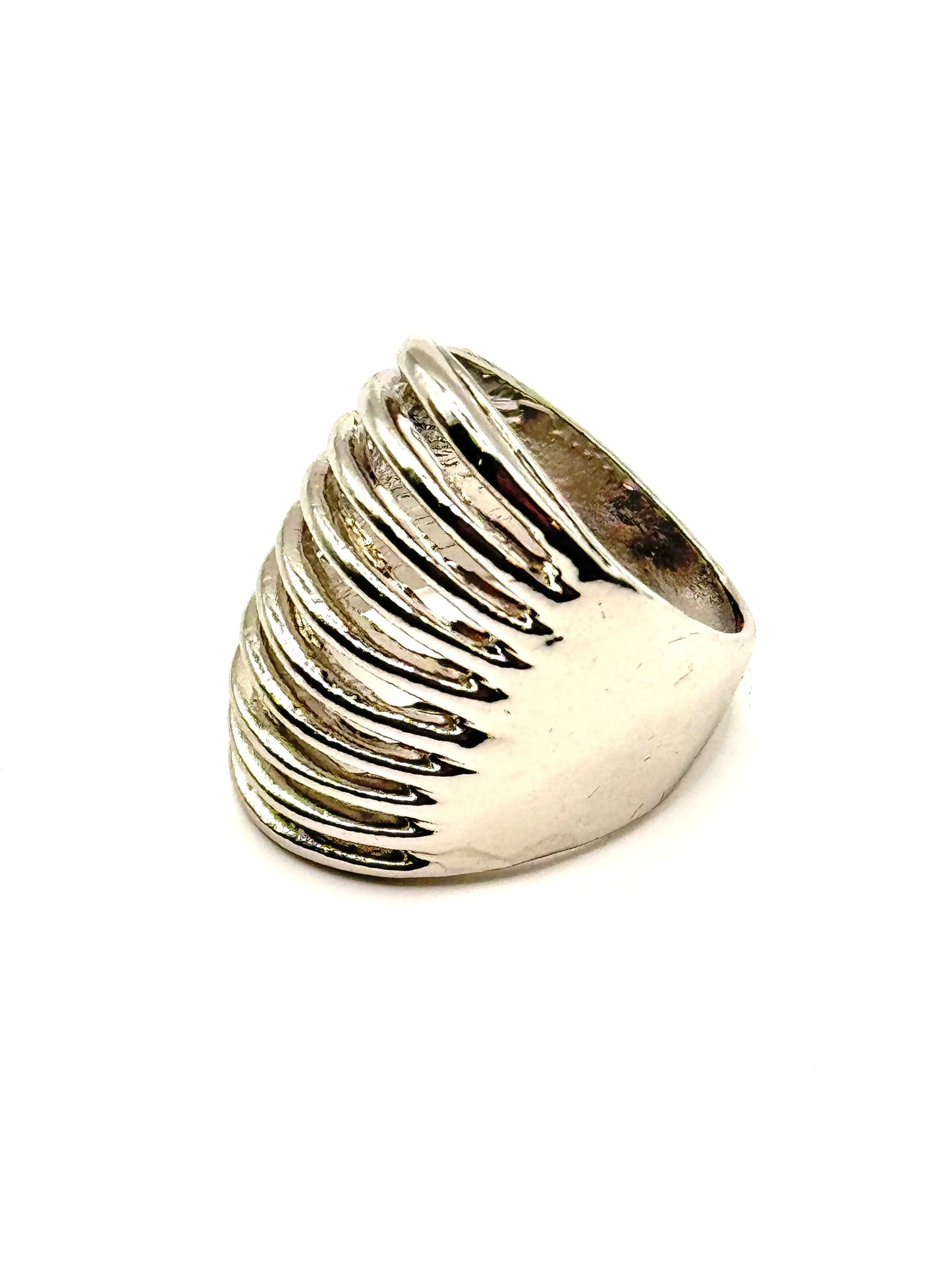 Inel Radial argintiu din inox