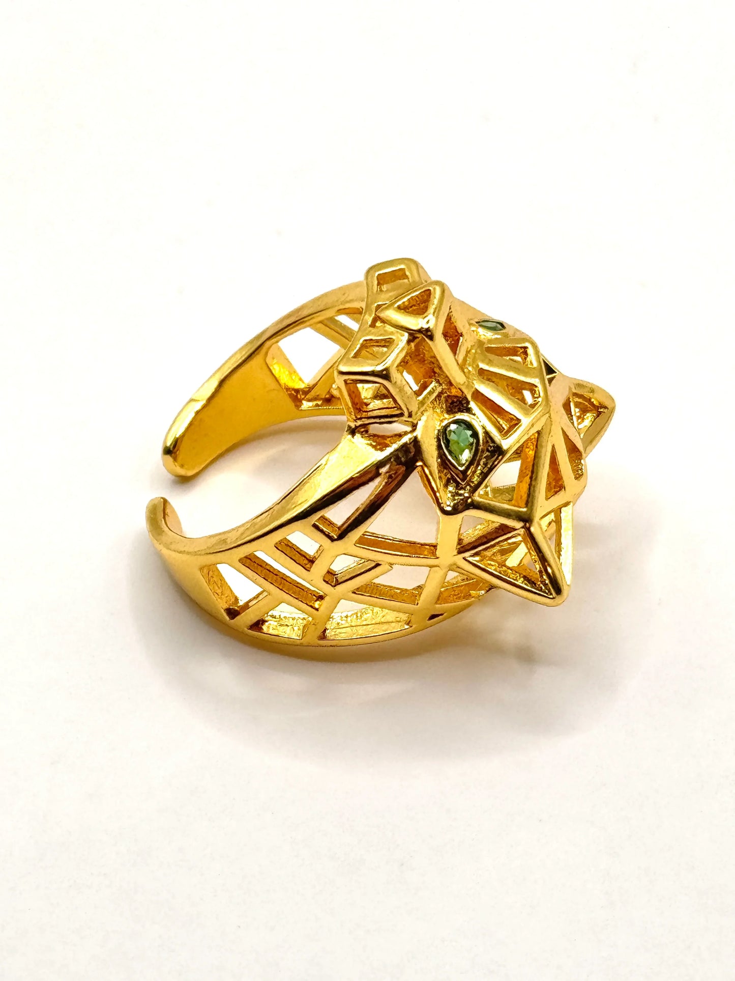 Inel Pantera inox placat cu aur 18k