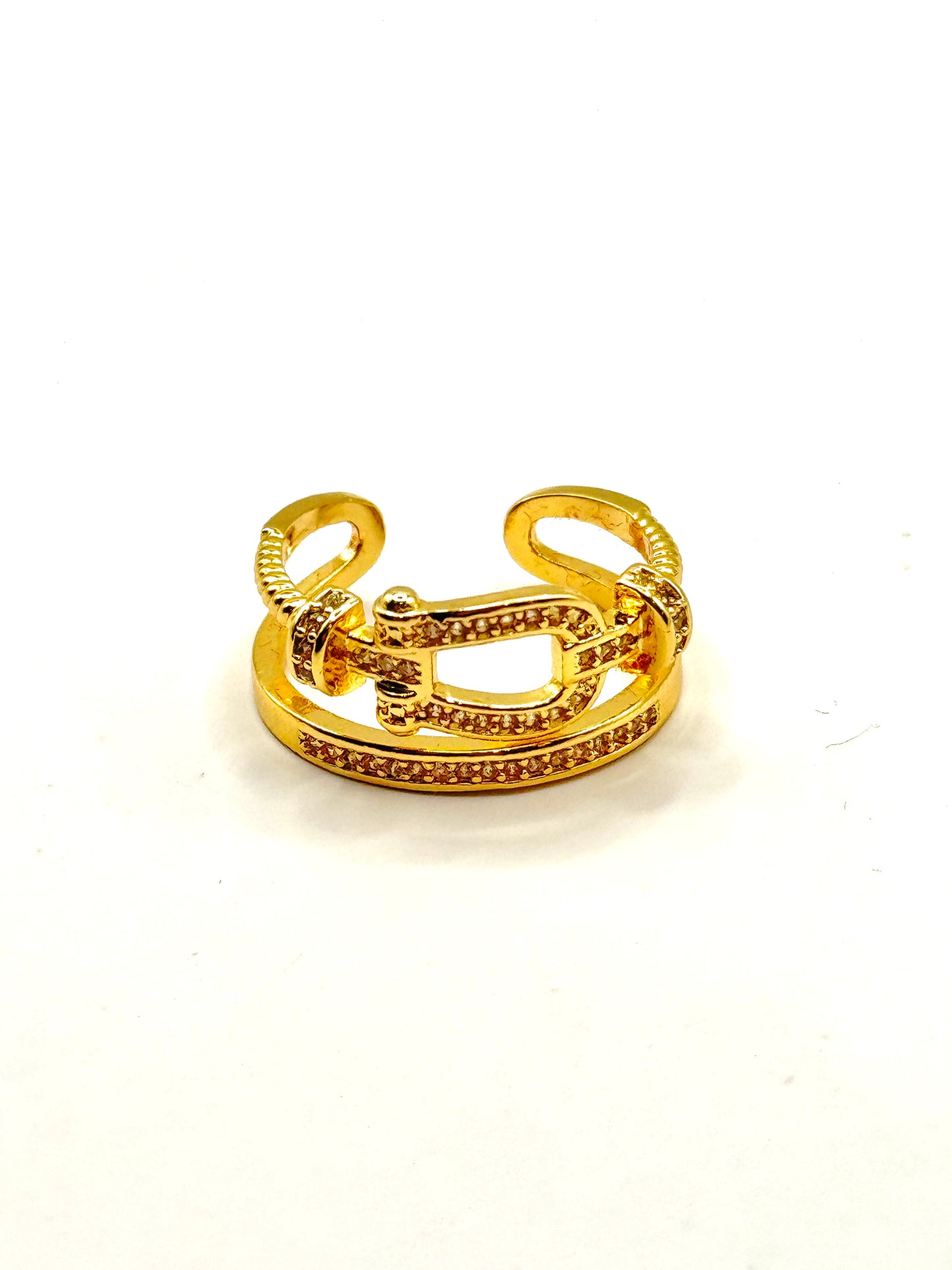 Inel Bucle - reglabil placat cu aur 18k