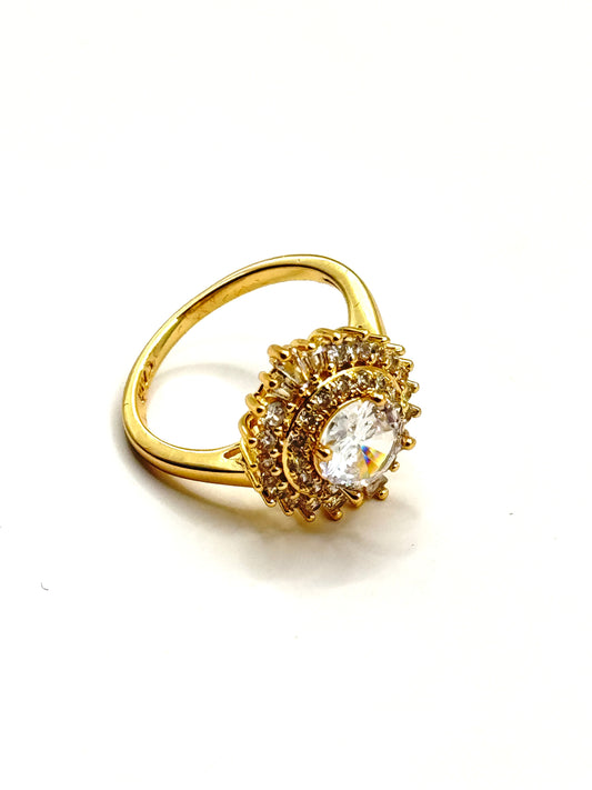 Inel Bride cu pietre placat cu aur 18k