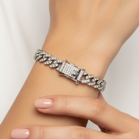 Bratara Cuban Silver 8mm