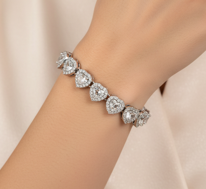 Bratara Heart Diamond Tennis