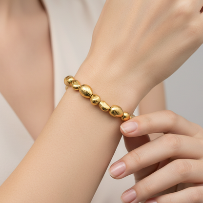 Bratara Nugget placata cu aur 18k