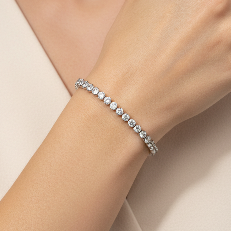 Bratara Tennis rotund inox