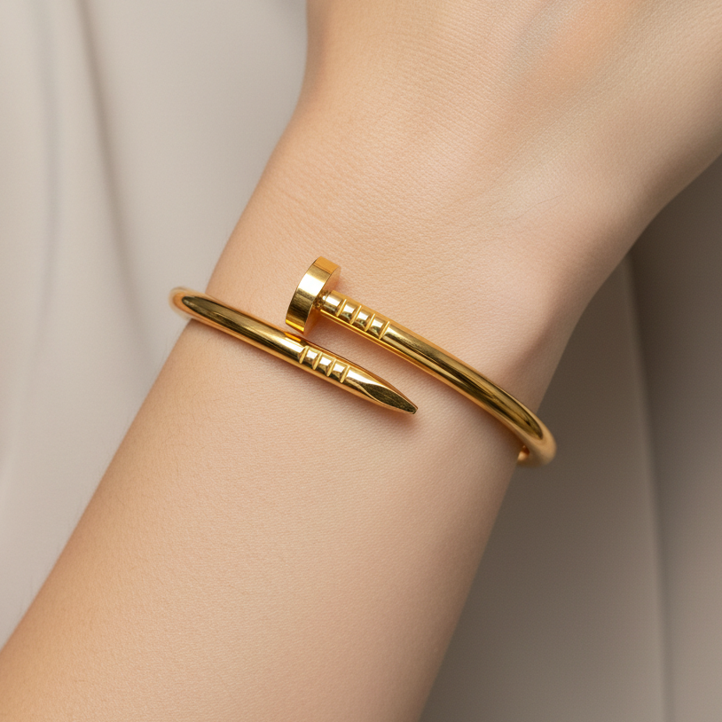 Bratara tip cui gold placata cu aur 18k