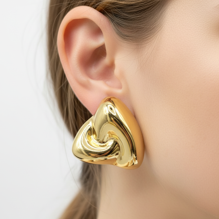 Cercei Brinco - placati cu aur 18k