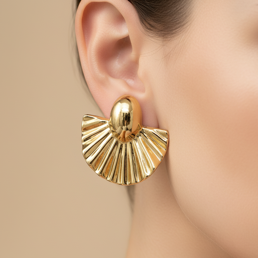 Cercei Jennifer - placati cu aur 18k