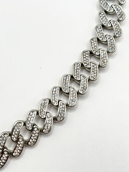 Colier Cuban silver 50 cm - Blingz