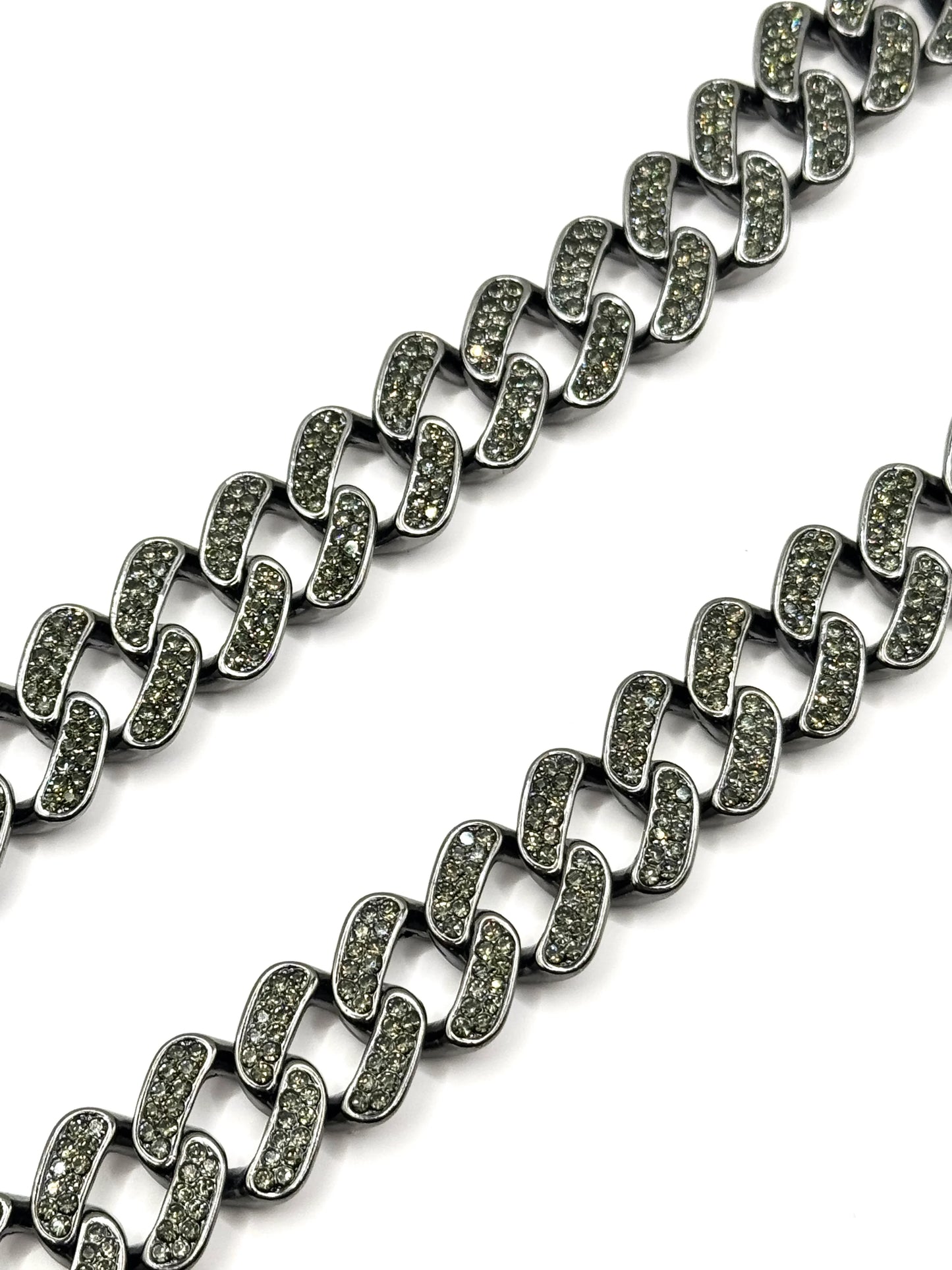 Colier Cuban din inox gri, 50 cm, lățime 1,5 cm