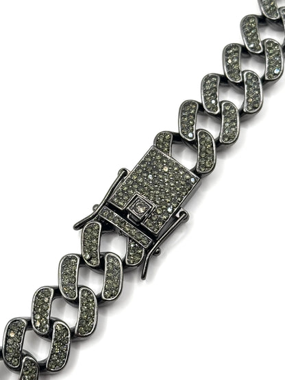 Colier Cuban din inox gri, 50 cm, lățime 1,5 cm