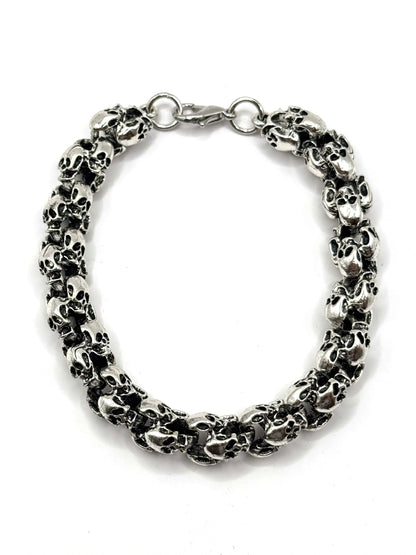 Bratara Skull chain din inox