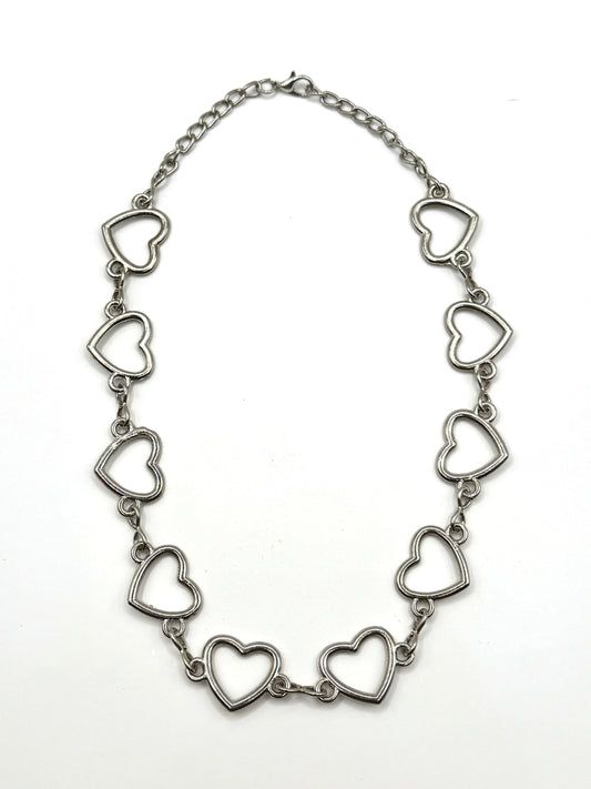 Lant Heart Silver din inox