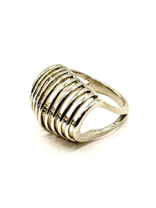 Inel Croix argintiu din inox - Blingz