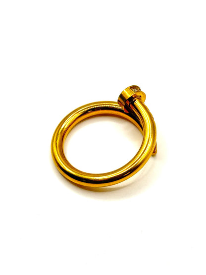 Inel Tip Cui inox placat cu aur 18k