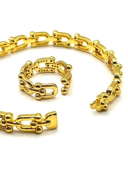Set Link Bratara si Inel reglabil