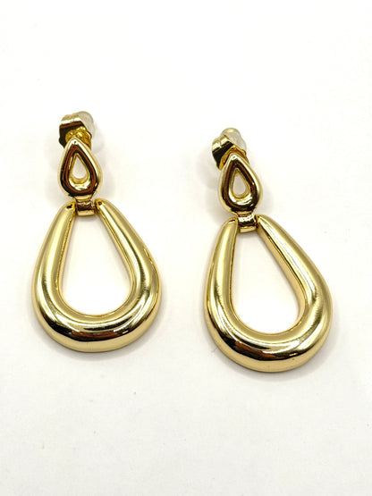 Cercei din inox Gold Drop