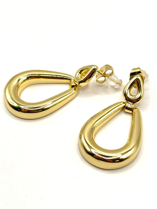 Cercei din inox Gold Drop