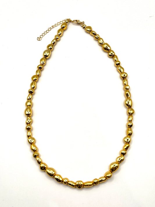 Colier Nugget placat cu aur 18k