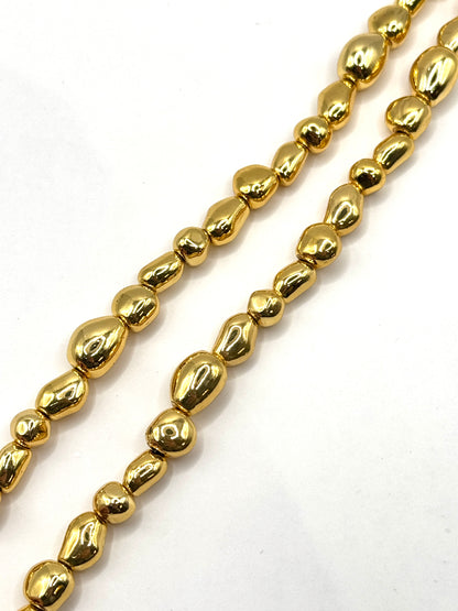 Set Nugget colier si bratara placate cu aur 18k