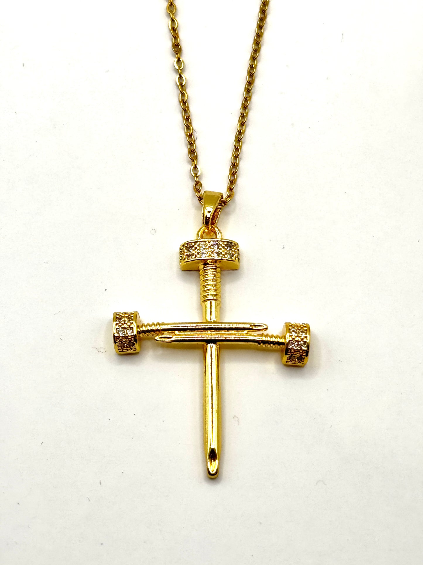 Lantisor Cruce cu pandantiv placat cu aur 18k