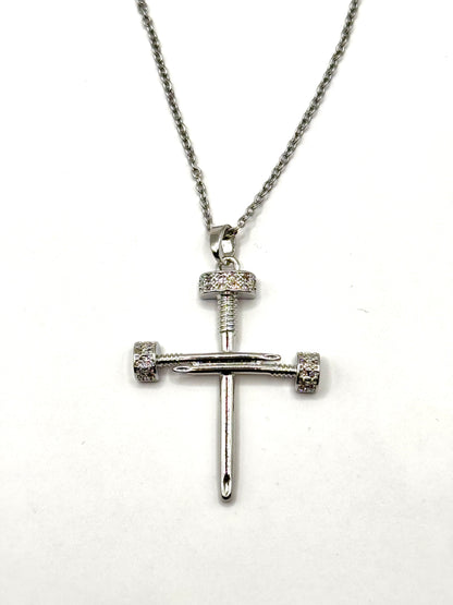 Lantisor Cruce cu pandantiv placat cu aur 18k