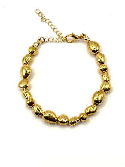 Bratara Nugget placata cu aur 18k