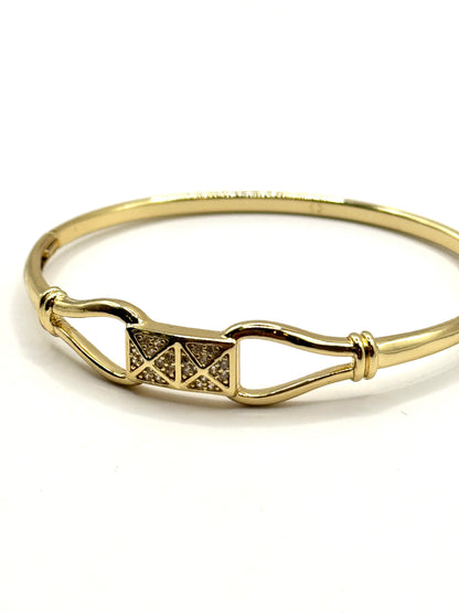 Bratara Clover - placata cu aur 18k