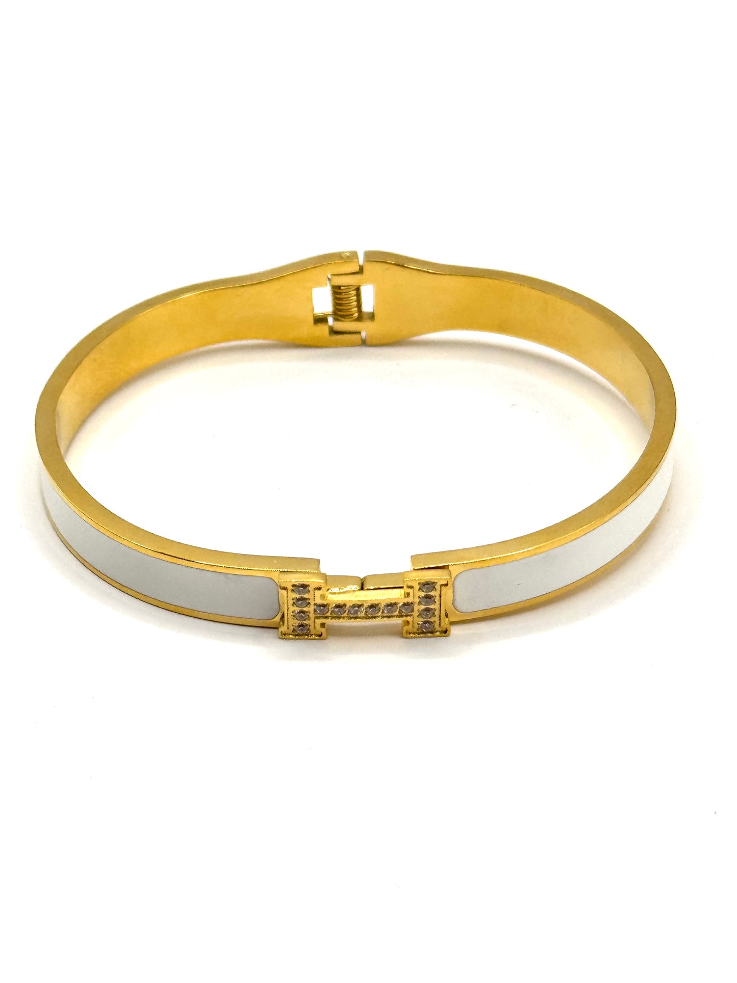 Bratara Clic H - placata cu aur 18k