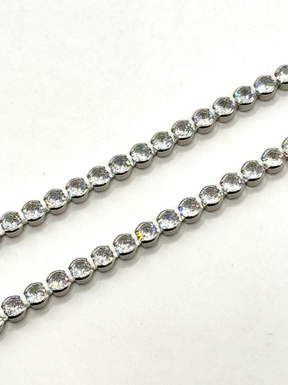 Set Tennis colier si bratara inox cu zirconiu