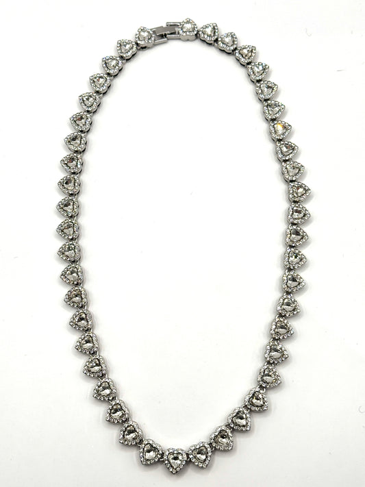 Colier Heart Diamond Tennis inox