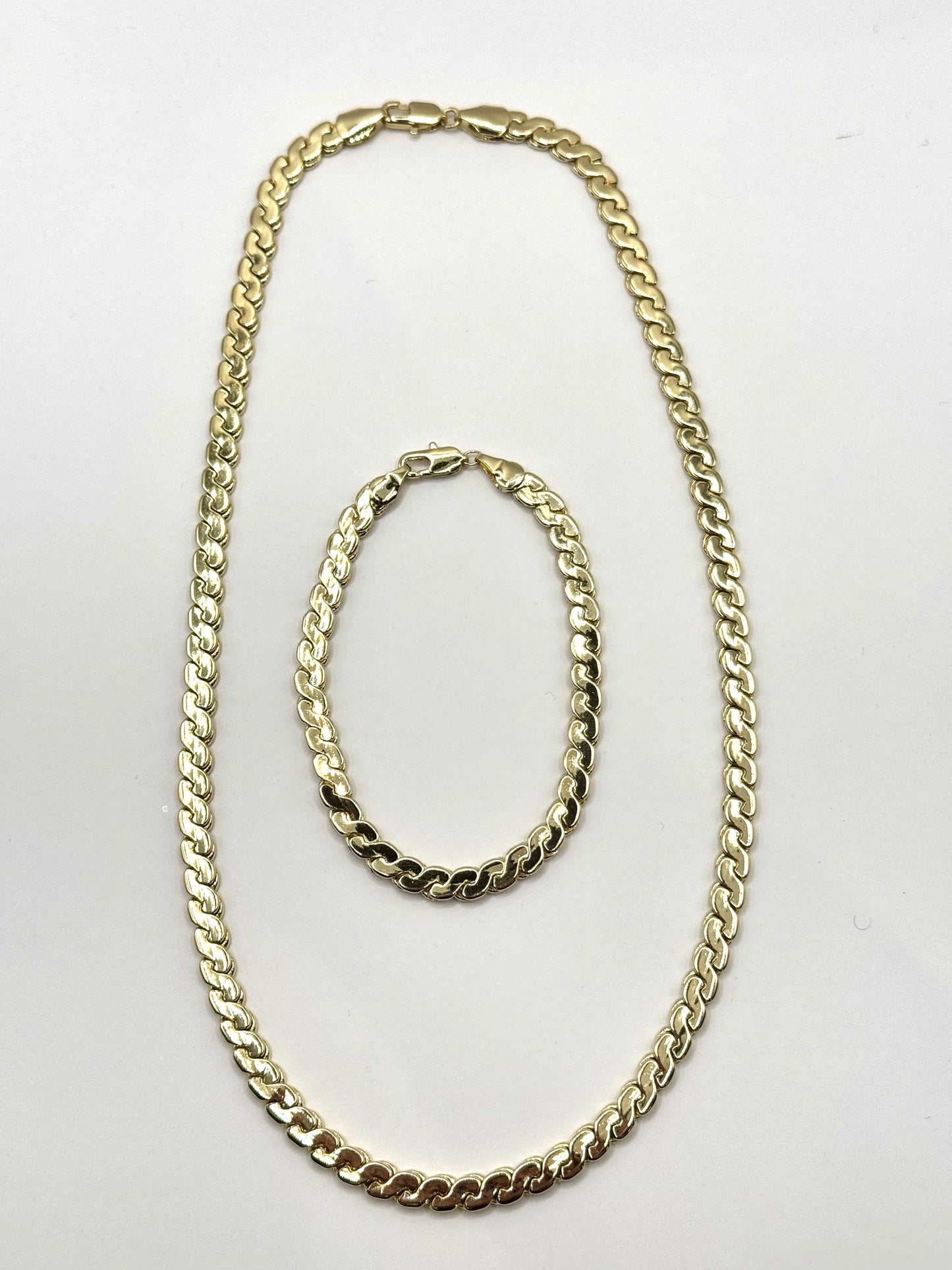 Set Infinity colier si bratara placate cu aur 18k