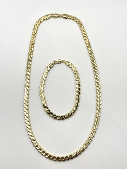 Set Infinity colier si bratara placate cu aur 18k