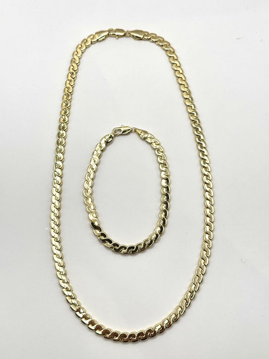 Set Infinity colier si bratara placate cu aur 18k