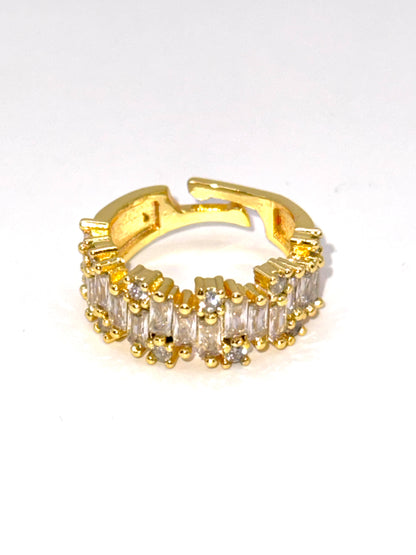 Inel Mosaic - reglabil placat cu aur 18k