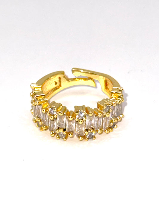 Inel Mosaic - reglabil placat cu aur 18k