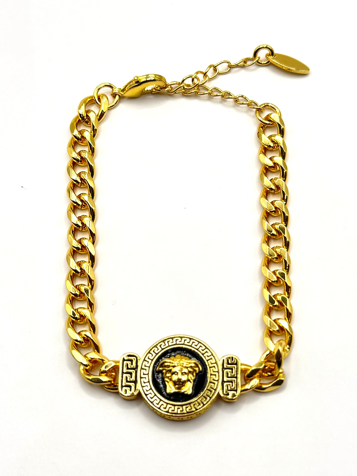 Set Medusa, inox placat cu aur 18k