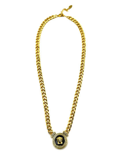 Set Medusa, inox placat cu aur 18k