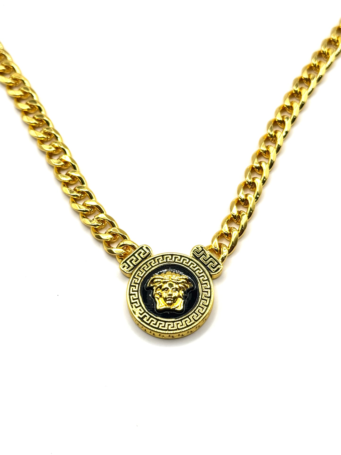 Set Medusa, inox placat cu aur 18k