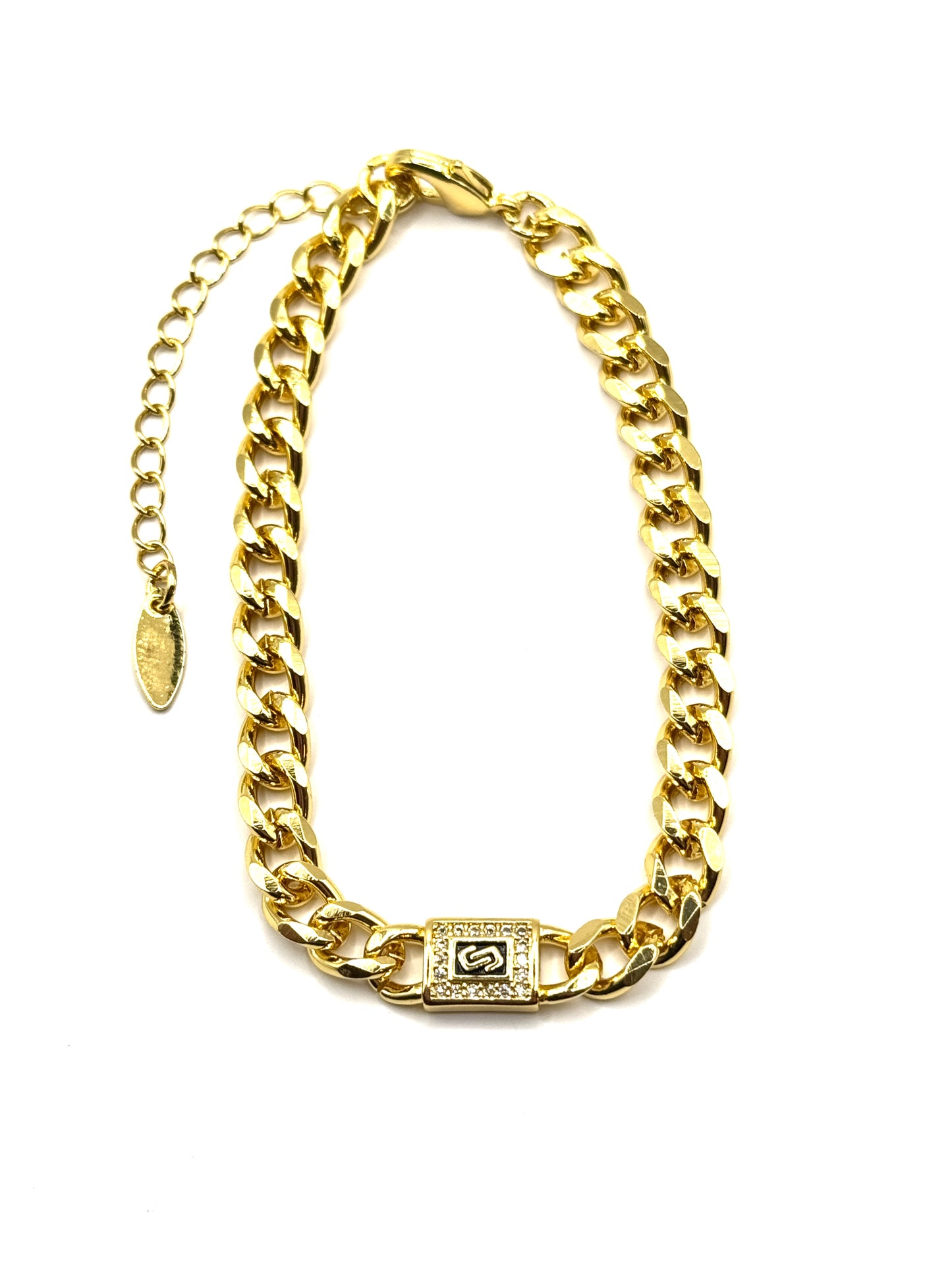 Set Cuban Monaco 5mm – inox placat cu aur 18k