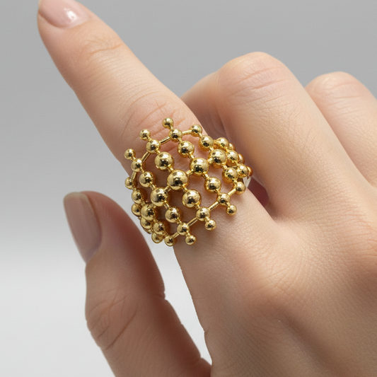 Inel Anelli - reglabil placat cu aur 18k