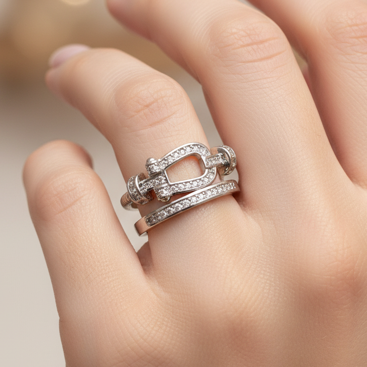 Inel Bucle Silver - reglabil, otel inoxidabil