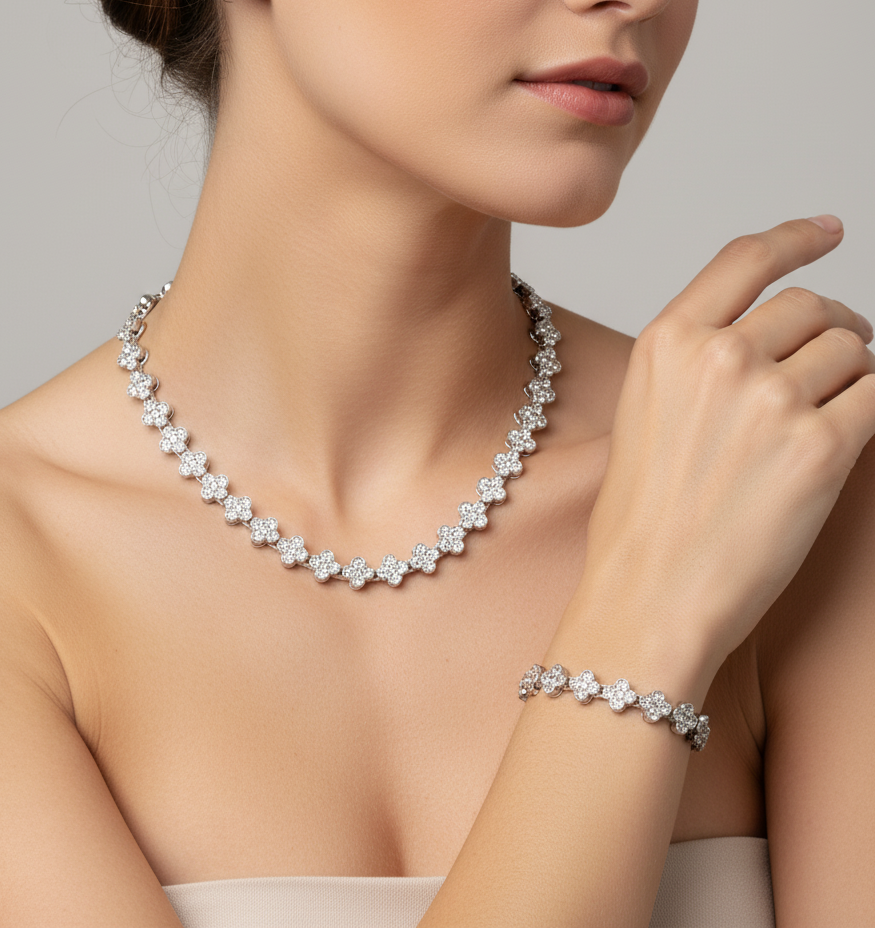 Set Lily Tennis colier si bratara 9mm